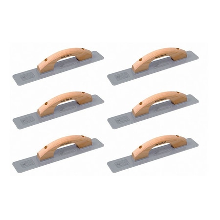 Kraft Tool Co. CF064 16 in. x 3-1/8 in. Magnesium Hand Float with Wood Handle, 6PK CF064-6